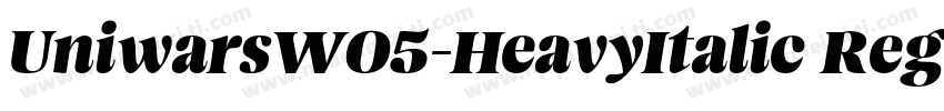 UniwarsW05-HeavyItalic Regular字体转换